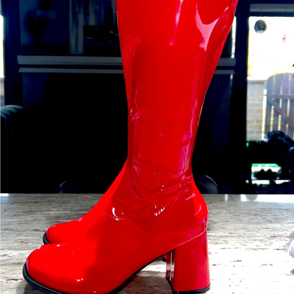 Red go-go boots